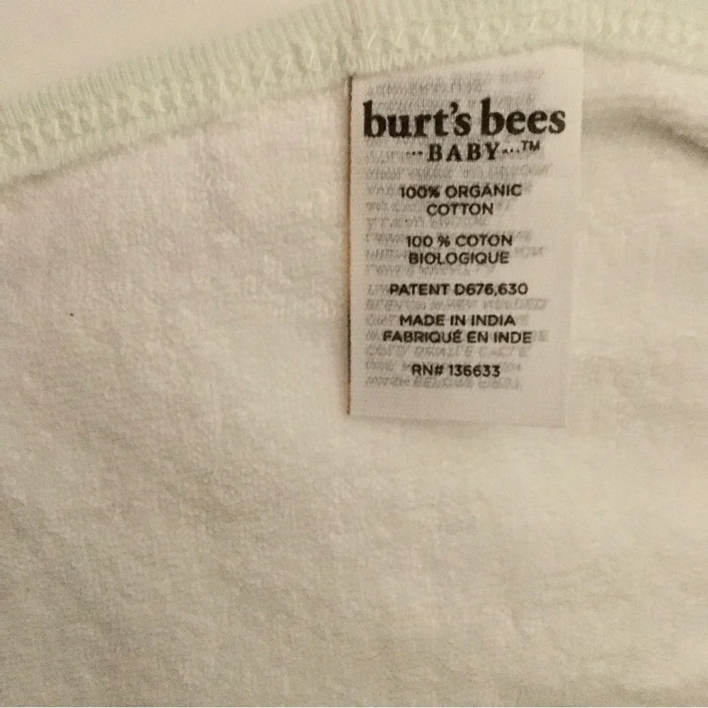 Burt’s Bees 5 Lap Shoulder Bibs Organic Cotton Green Dinosaurs Solid Stripes NEW